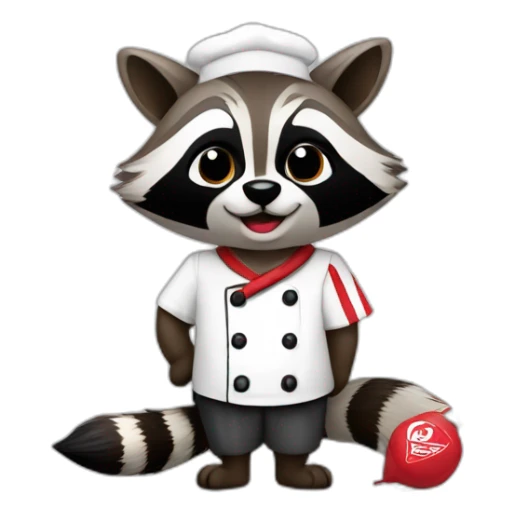 racoon cheff with River Plate T-shirt sticker