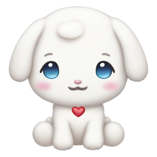 Cinnamoroll from Sanrio with heart eyes sticker