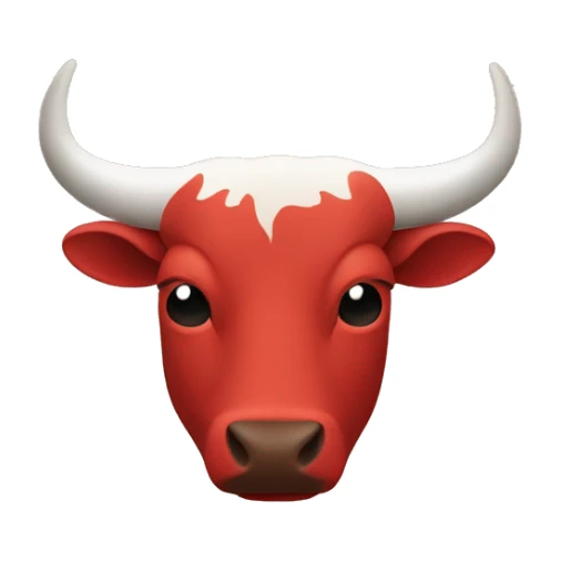 MINIMALIST BULL red color sticker