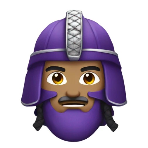 Purple samurai sticker