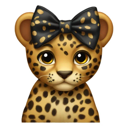 leopard bow sticker