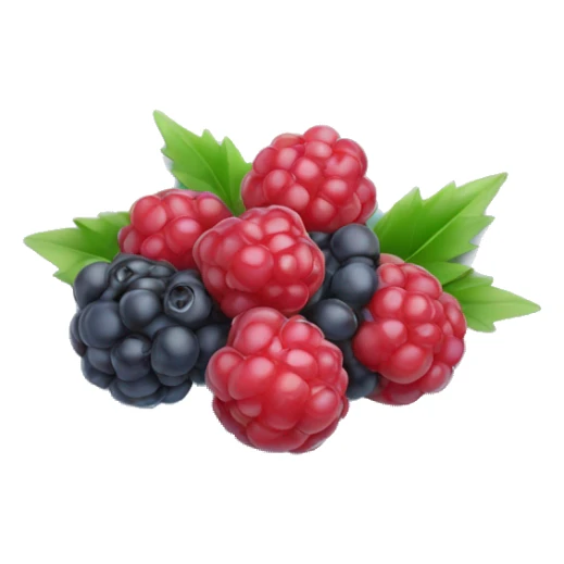 Frozen berries on the plate  sticker