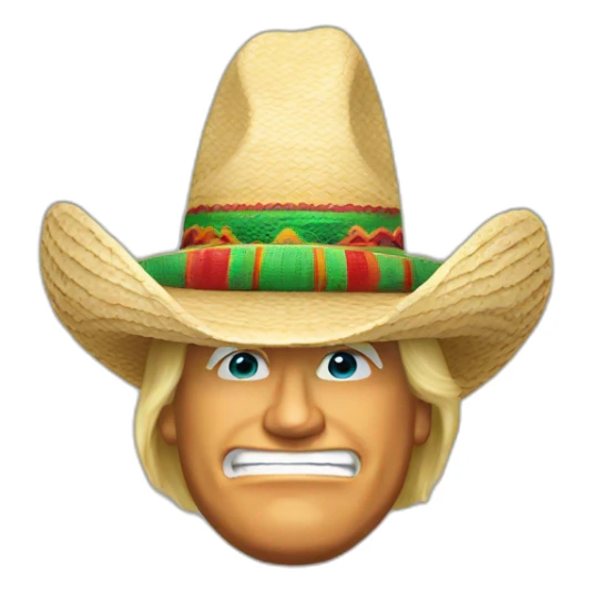 Donald Trump with a mexican hat sticker