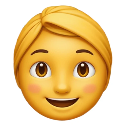 smiling face emoji in a cityscape with a canal sticker