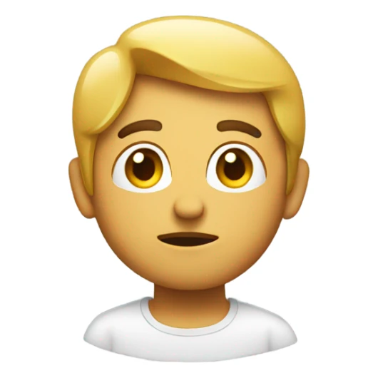 Emoji turned to the side with a side eye looking back sticker