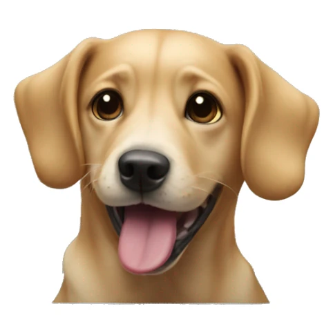 dog with tongue out in car sticker