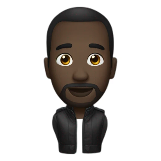 Homme noir et blacn sticker