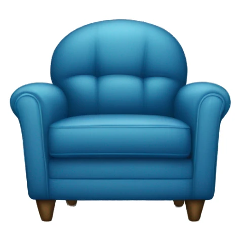 blue couch chair sticker