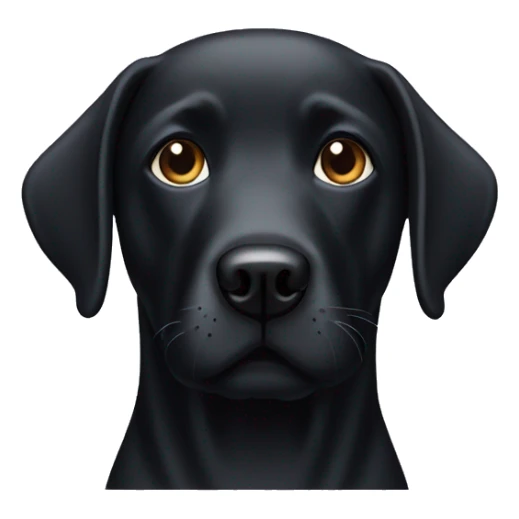 Apple style emoji Black Labrador head sticker