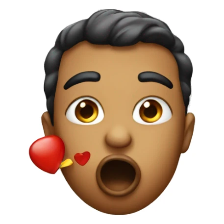 emoji blowing kiss sticker