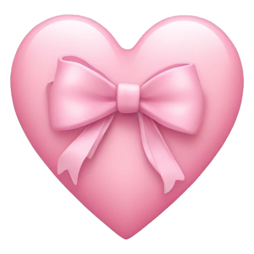 Light pink heart with a bow in the corner sticker
