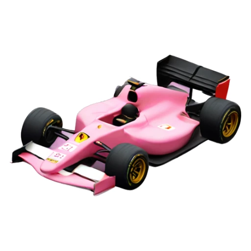 Formula 1 car ferrari number 16 with a pastel pink bow on top sticker