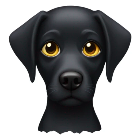 black lab wearing bat girl mask sticker