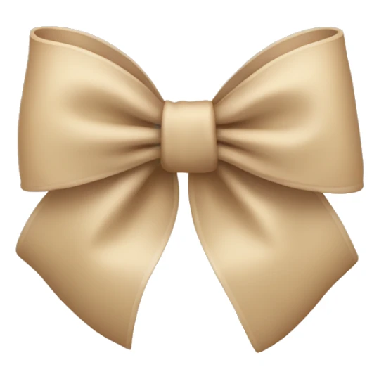 Beige bow sticker