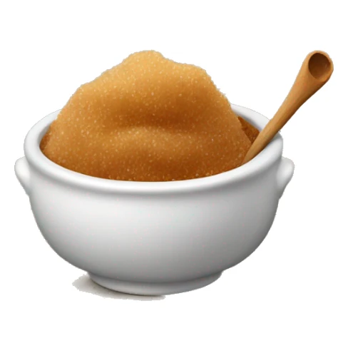 A single sugar bowl of brown sugar sticker