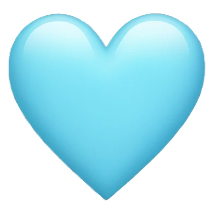 pale blue heart sticker