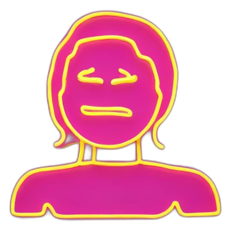 Juicy booty neon sign style man  sticker