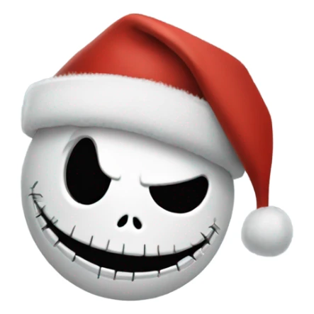 Jack skellington wearing Santa hat sticker