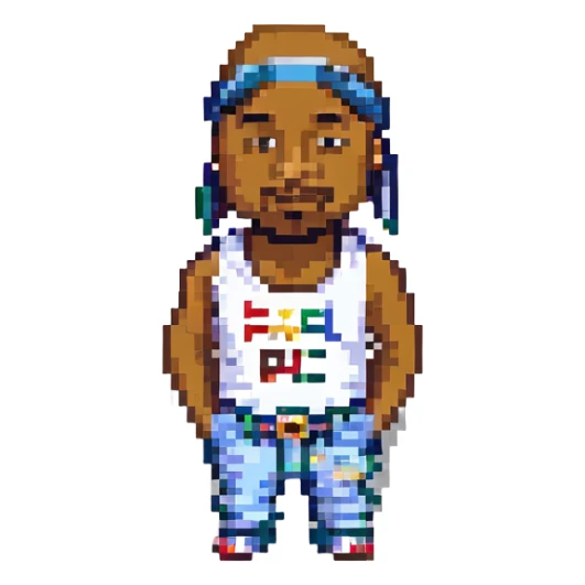 репер 2Pac, no background sticker