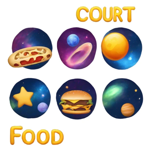 galaxy food court logo sticker
