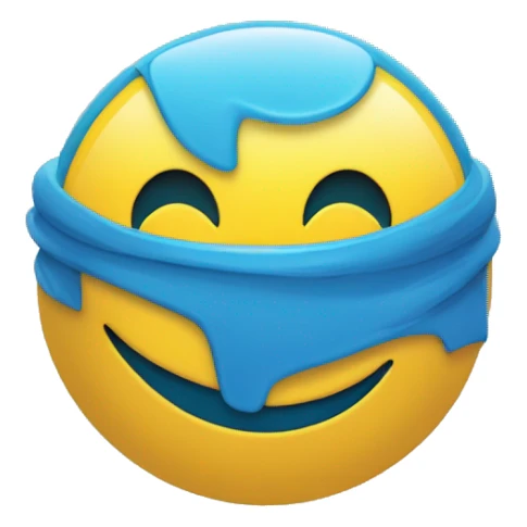 1 botón de marca de verificación cuadradoCOLOR AZUL Y AMARILLO sticker