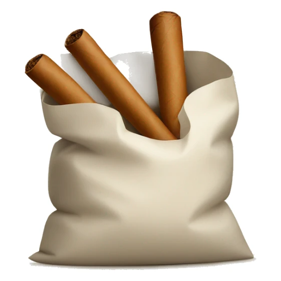 a bag of flour smokes a cigar sticker