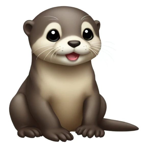 baby otter sticker