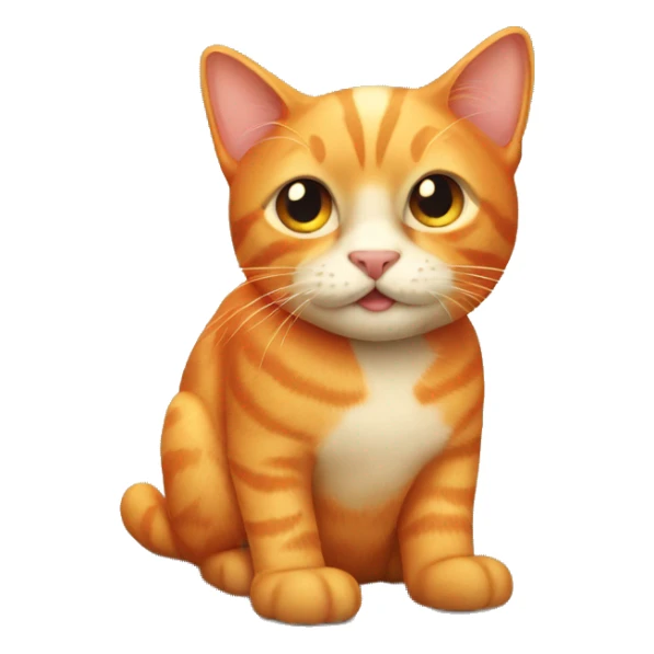 Orange cat sticker
