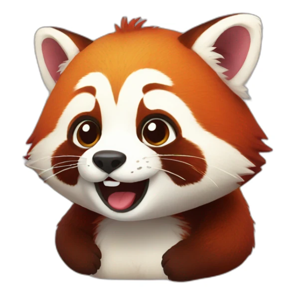 Drunk red panda sticker