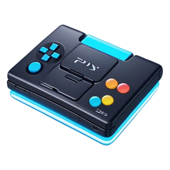 Clash of Clans aesthetic: Cinematic Playful PlayStation Memory Card Portrait Emoji, rendered in a 3D vector-style similar to standard emojis with minimal shading and bold, simplified shapes. A compact, distinct form with signature details, softly glowing with a cutting-edge console technology charm. Simplified yet unmistakably iconic, highly detailed and consistent, glowing with a soft radiance and high shine. Stylized with a touch of technological advancement and a soft glowing outline, capturing the essence of a beloved gaming relic with a friendly, playful manner! sticker