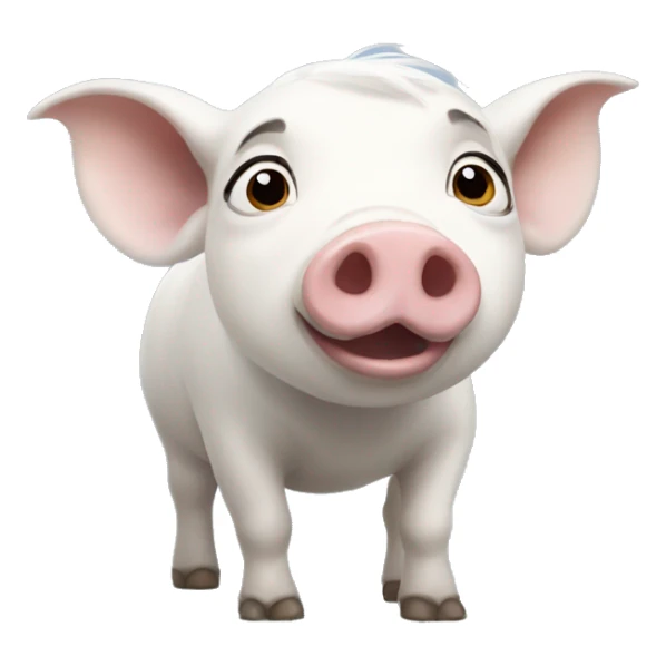 Pua the white pig from moana sticker