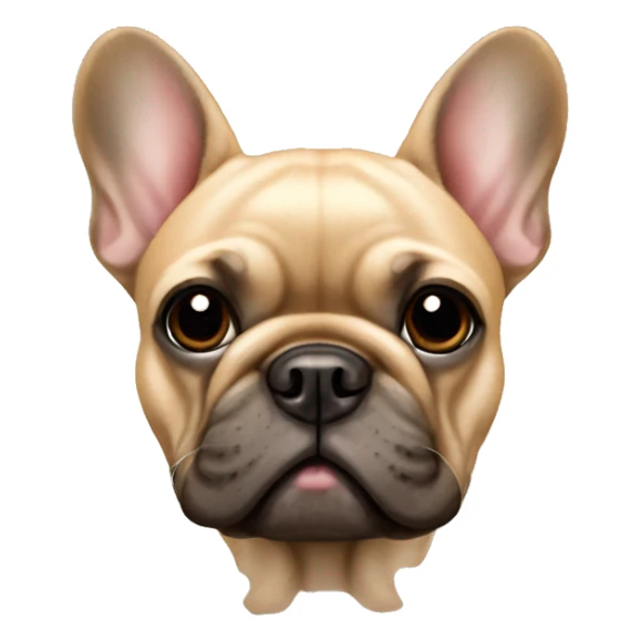 Tan French bulldog  sticker