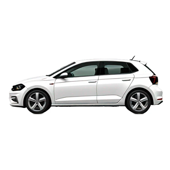 volkswagen polo 2020 r line white from the side full vehicule sticker