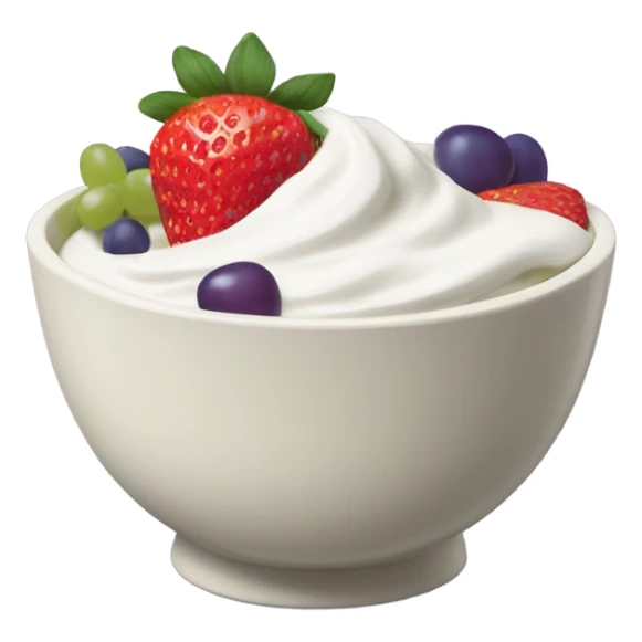 fruit yogurt bowl with strawberries and grapes sticker