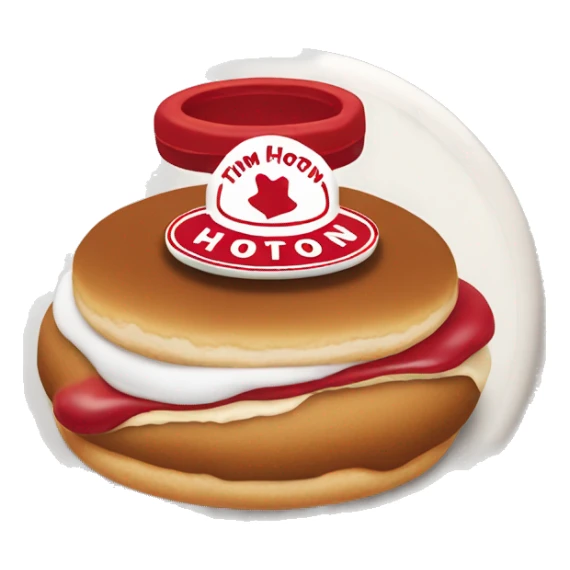 “Tim Hortons store with a red and white color scheme, featuring the classic Tim Hortons logo, a warm and welcoming design that represents a popular coffee and donut shop.” sticker