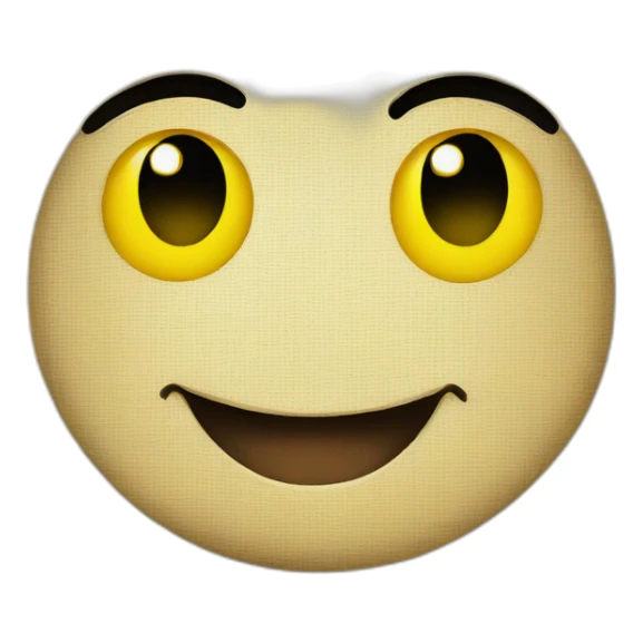 yellow emoji smiled rising one eyebrow sticker