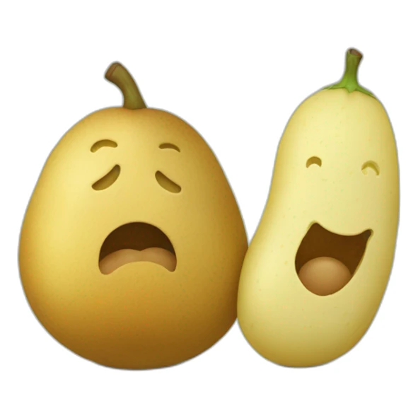 Un concombre avec une patate tout les deux amis sticker