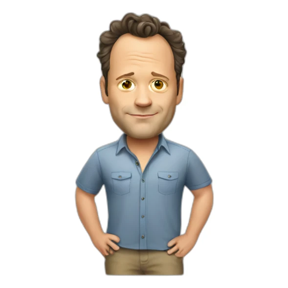 vince-vaughn cartoon wearing shirt sticker