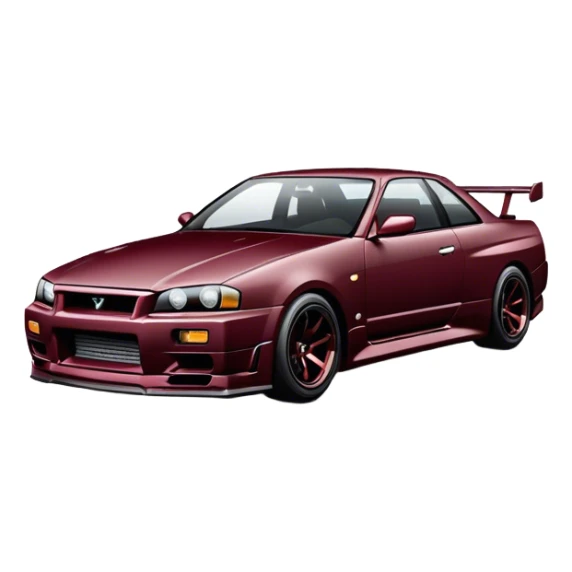 dark burgundy Nissan Skyline sticker