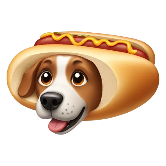 Dog in a hotdog sticker