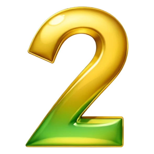 number 7 in golden and green shadows sticker