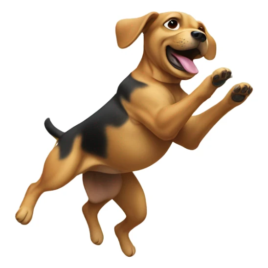 Dog doing a backflip into a doctor’s office sticker