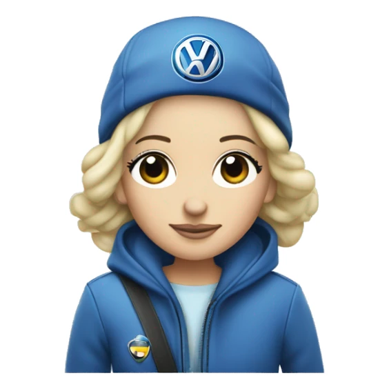 Blauer vw up im clean Girl style  sticker