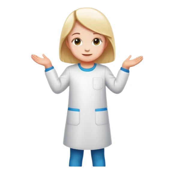 child standing proudly in a clean room, cheerful and organized sticker