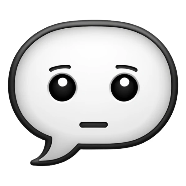 Thought speech bubble black and white minimalism cyber punk sticker