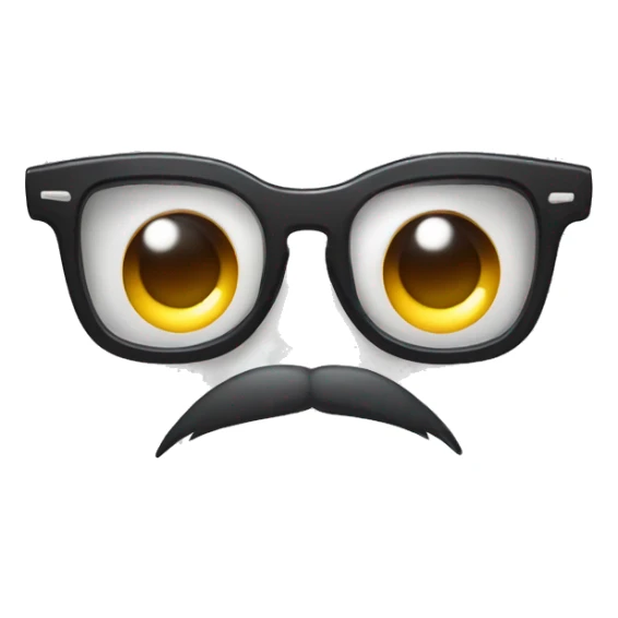 Mono ojos grandes y gafas sticker