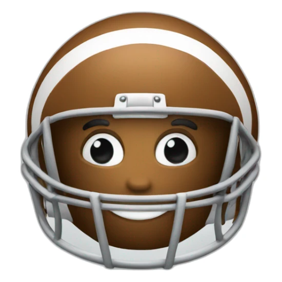 A football with a smile sticker