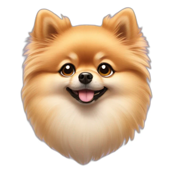 Pomeranian dog sending kiss sticker