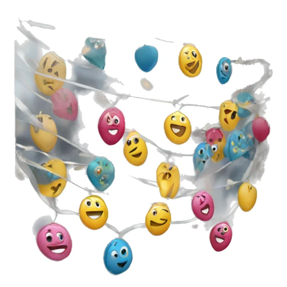 New years garland on the window sticker