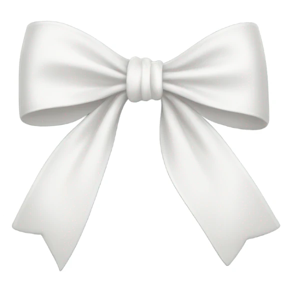 White bow sticker